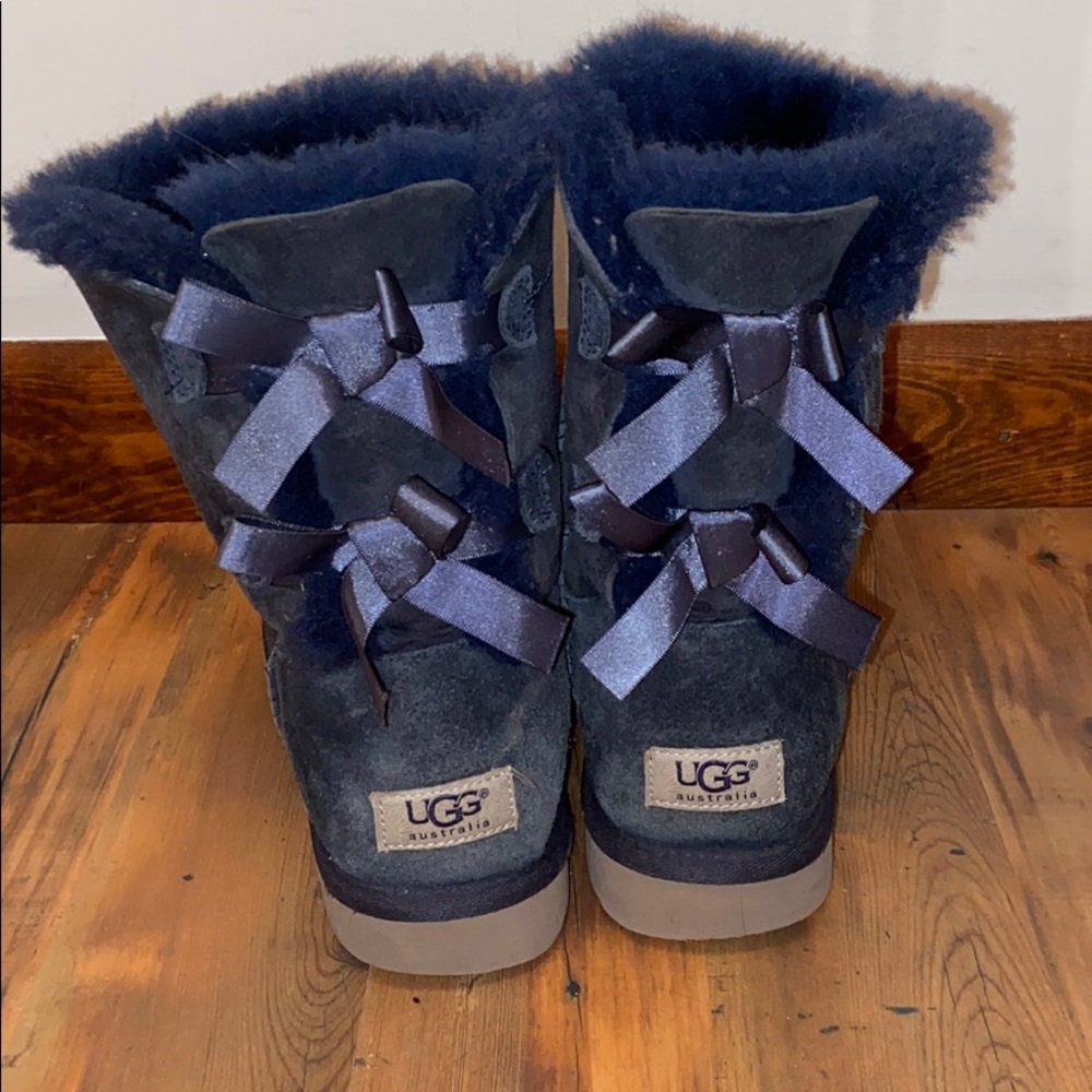 Blue Bow Ugg Boots